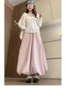 Women's Slimming Wide-Leg Bud Pants - Summer 2026, Yellow, College Style, Loose Straight-Leg, Drapey