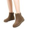 Northeast Snow Boots Women's 2025 Winter New Wool Short Boots Non-slip Velvet Warm Thickened Cotton Boots Flat Cotton Shoes