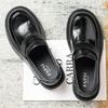 2025 Casual Leather Shoes Men's Leather One-pedal Loafers First Layer Cowhide Business Commuter Leather Men's Shoes Big Head