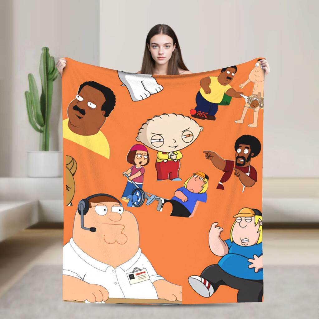 Rodiny Kreslený Peter Griffin Pánové Deku Super Měkká Zábavná Plyšová Přikrývka Na Cestování Kancelář Flanelová Přehoz Na Postel Pokrývka Postele
