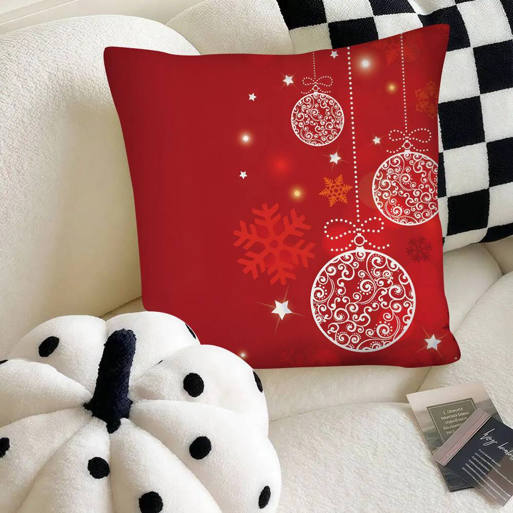 Weihnachts-Kissenbezug Mode Quadratischer Kissenbezug Schlafzimmer Sofa Zimmer Ins Dekoration Freizeit