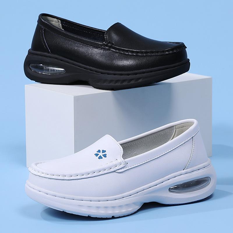 Spot Nurse Shoes Women's Summer Breathable Soft Sole Non-slip Air Cushion Thick Sole White Shoes Medical Black Work Shoes