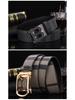B Brand Men's Automatic Embossed Leather Belt - Versatile Business Style