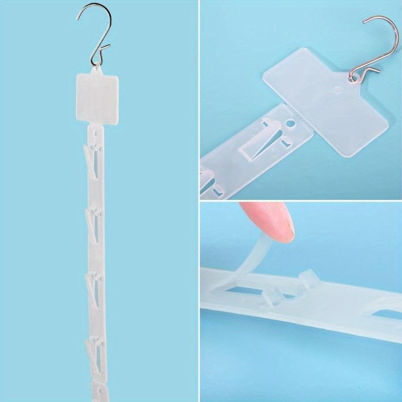 20 pièces de Bandelettes Plastique Épaisses pour Présentoir Suspendu 60cm avec Crochets Clips de Présentation Produit avec Têtes Étiquetables pour Présentation Produit en Magasin