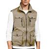 Mens Outdoor Athletic Vest Fishing Travel Lightweight Sleeveless Jackets Photographer Work Vest With Multi Pockets