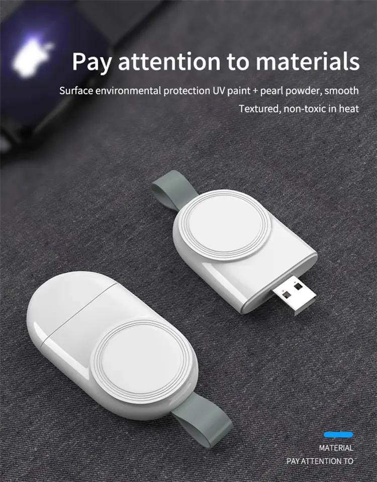 YTGEE Mini Portable Fast Charging Adapter Pocket USB Keychain Magnetic Wireless Charger for Apple IWatch Smart Watch Accessories