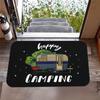 1 Happy Camper RV Design Welcome Mat | Machine Washable with Camper and Campfire | Perfect for Living Room, Bedroom, Kitchen