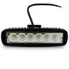 LED Work Light, Wide Angle, 18W, Fully Waterproof, IP67, 10V-30V, 6-LED, Compact, for Tractors/Trucks/Motorcycles, Noiseless, High Brightness, Shockpr