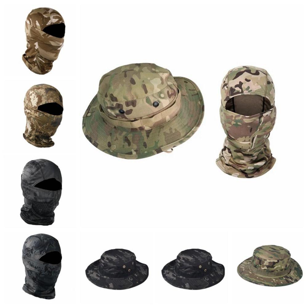 Colorful Fishing Cap Full Face Mask Set Sunscreen Sun Hat Durable Balaclava Boonie Hat  Unisex