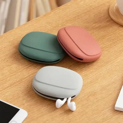 Custodia portatile in silicone per cavi dati, custodia per cuffie, custodia per caricabatterie per telefono, portachiavi, custodia per rossetto, organizer da viaggio per cavi.