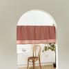 Farmhouse Short Curtain 100% Cotton Drapes for Bathroom Small Window Rod Pocket Tier Curtains Cafe Kitchen Closet Doorway Decor