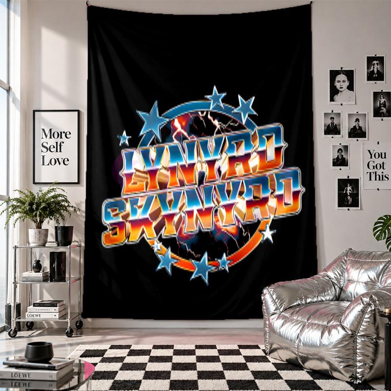 Wall TapestryLynyrd Skynyrd Art Hanging Cloth Decorative Background Cover for Room Decoration