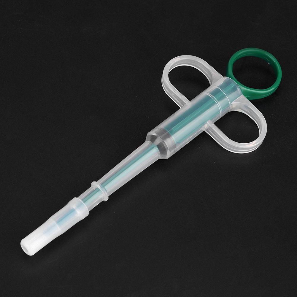 10 Stück Haustier Tier Katze Hund Medizin Fütterungswerkzeug Pille Tablette Kapsel Schieber Futterspender (Grün)