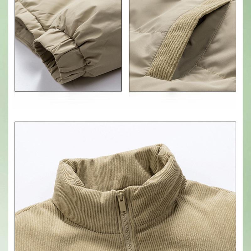 Men's Winter Cotton Jacket New Couple Style Stand Collar Trendy Brand Patchwork Thickened Warm Puffer Jacket Casual Fashion Cotton Coat