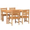 VidaXL Ensemble à manger de jardin 5pcs Bois de teck massif, meubles de jardin, meubles d'extérieur, table et chaise de 3157185