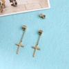 Set of 3 Pairs Non-perforated Magnet Stud Earrings Stainless Steel for Cross Dangling Earrings Clip On Jewelry for Women