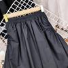Lolita Korean Version Slim Skirt Women's Fake Pocket Design Irregular Large Swing Skirt Mid-length A-line Skirt