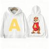 Sweat à capuche dessin animé Alvin et les Chipmunks Vert et Rouge Promotion Film pour enfants Animation Manches longues Sweat à capuche