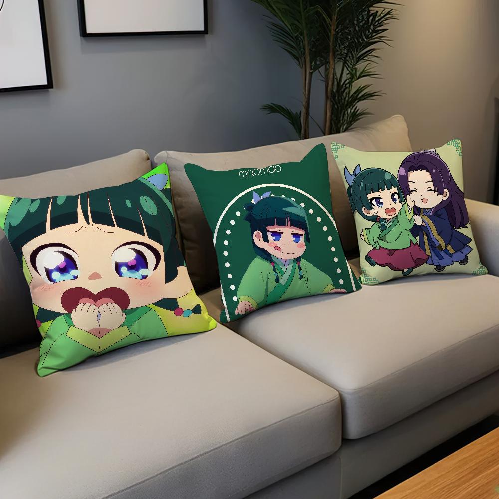 Anime Chibi Niedlich Die Apothekerin Maomao Weicher Kissenbezug für Sofa Wohnzimmer Homeoffice Dekor Schutzhüllen funda