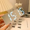 Bedside LED Digital Alarm Clock Curved Screen Mirror Finish with Temperature Function Electronic Clock for Home Children Bedroom2