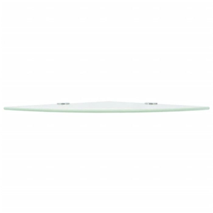 VidaXL Étagères d'angle 2 pcs et supports chromés Verre Blanc 35x35 cm