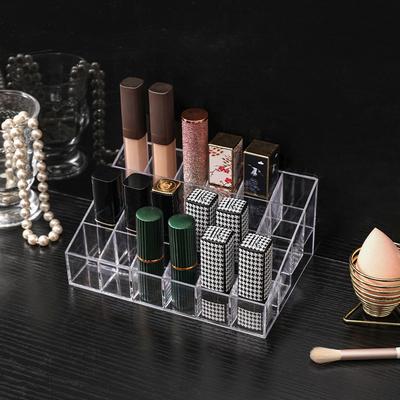 Transparent Lipstick Storage Rack Desktop Lipstick Rack Cosmetic Storage Box