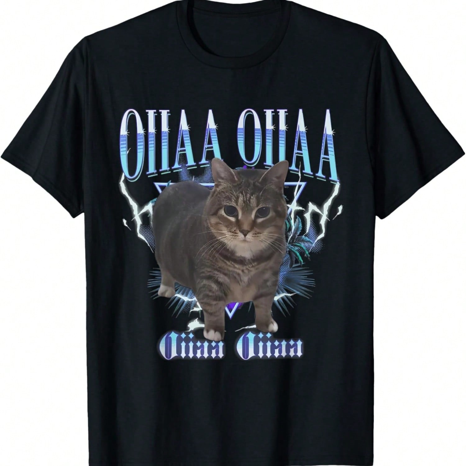 Funny Viral Spining Cat Meme Oiiaa Oiiaa Cat Silly Meme T-Shirt S разноцветный