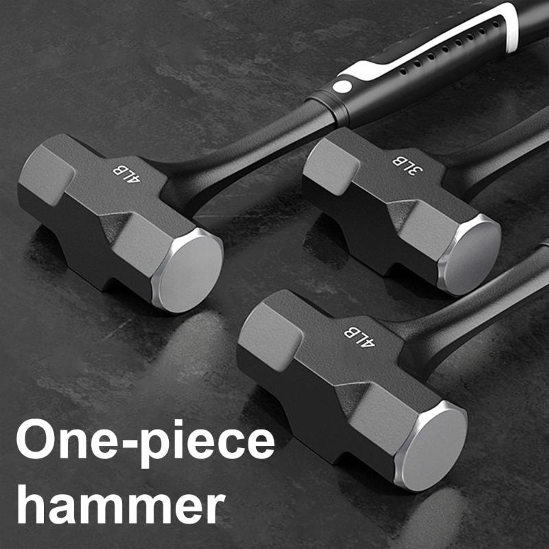 Octagonal Hammer Solid Hammer Wall Smashing Tool Heavy Construction Site Multifunctional Shock Absorbing Hammer Tool