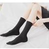 Women's Thin White Cotton Crew Socks - Boneless Design, Trendy Solid Color, Japanese Korean Style