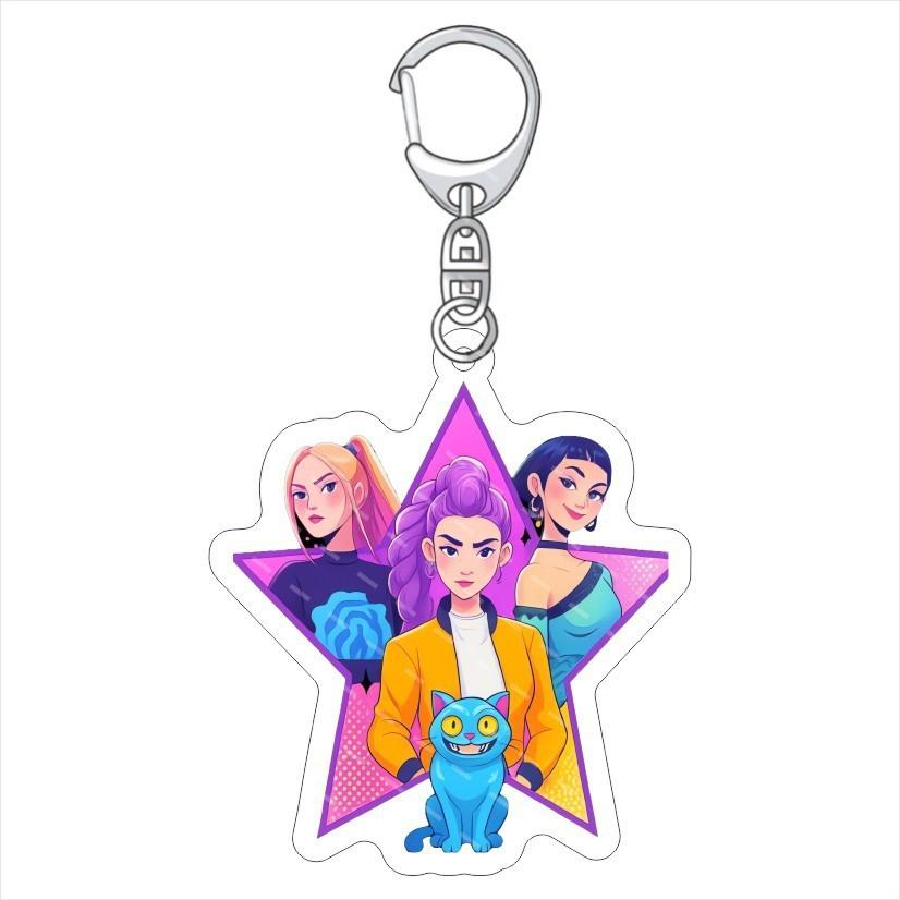 Kpop Demon Hunters Keychains Rumi Zoey Jinu Mira Sold My Soul Keyrings - Kpop Fans Accessories Gifts