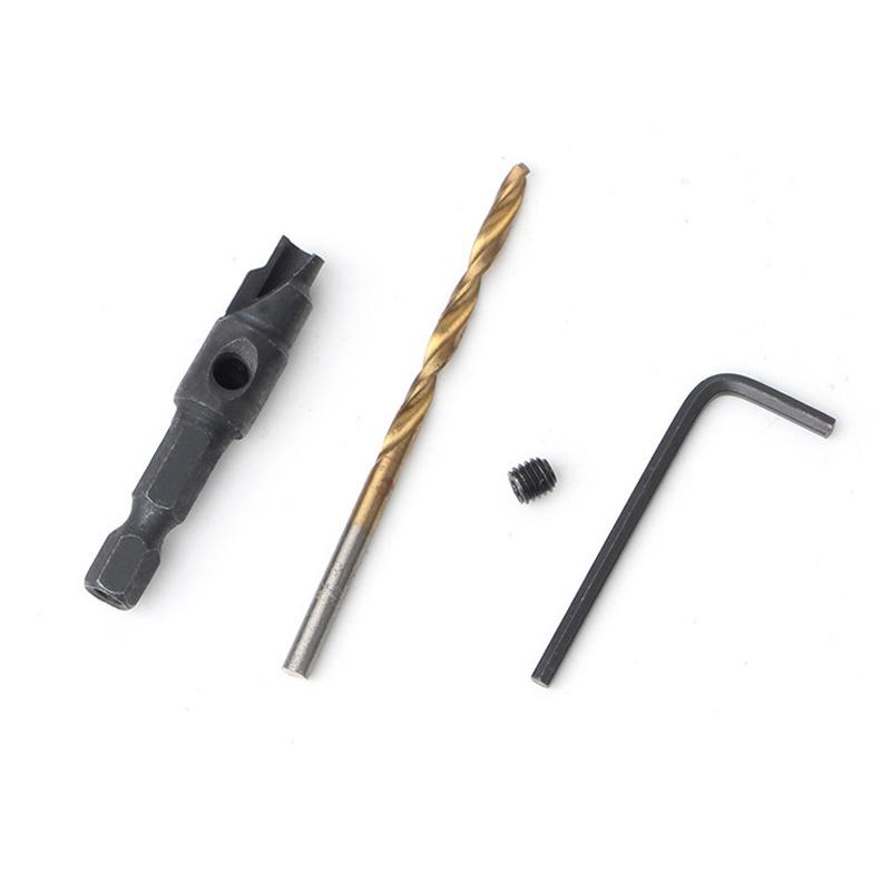 #5 #6 #8 #10 #12 Countersink Drill Bit Drill Pilot Hole Hexagonal Shank Screw Electric Drill Drilling Tool
