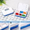 LCD Display Pill Dispenser Portable Alarm Function Pill Box Vibration 6 Compartments Electronic Pill Organizer Travel Use