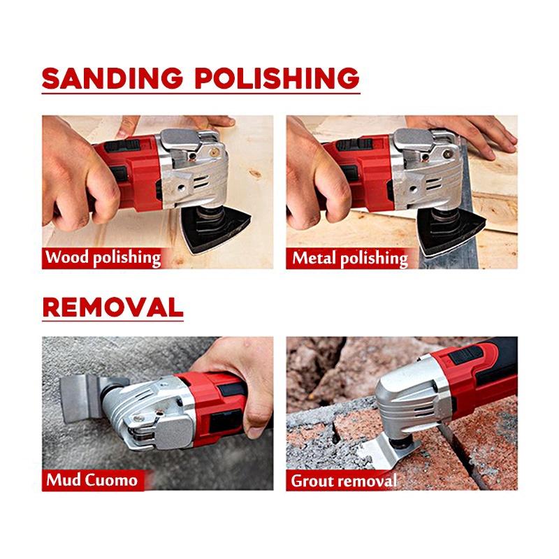 6 Variable Speed Sander Swing Tool Set Cutting Machine 720W Multi-Purpose Oscillating Polishing Trimming Tools 220V