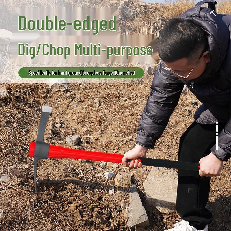 Manganese Steel Dual-Use Pickaxe Hoe