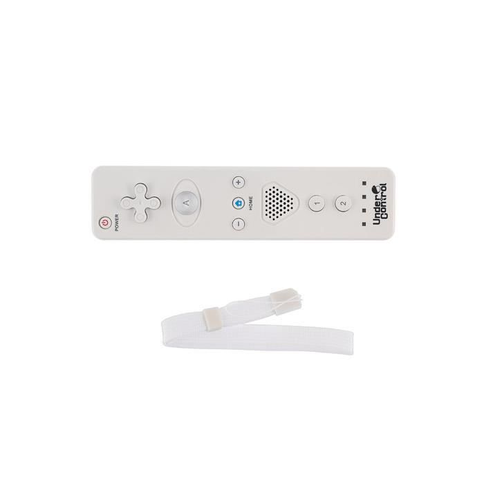 Manette de jeu - UNDER CONTROL - Wiimote Motion Plus - Blanche - Sans fil - Vibration intégrée