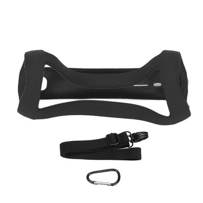 For Flip5 Silicone Case Speaker Silicone Protective Cover with Shoulder Strap and Carabiner
