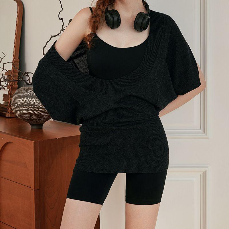 Fancy Idle Style Yoga Bodysuit Fitness Sports Outdoor Leisure Training Pilates Blouse with Chest Pad for Women