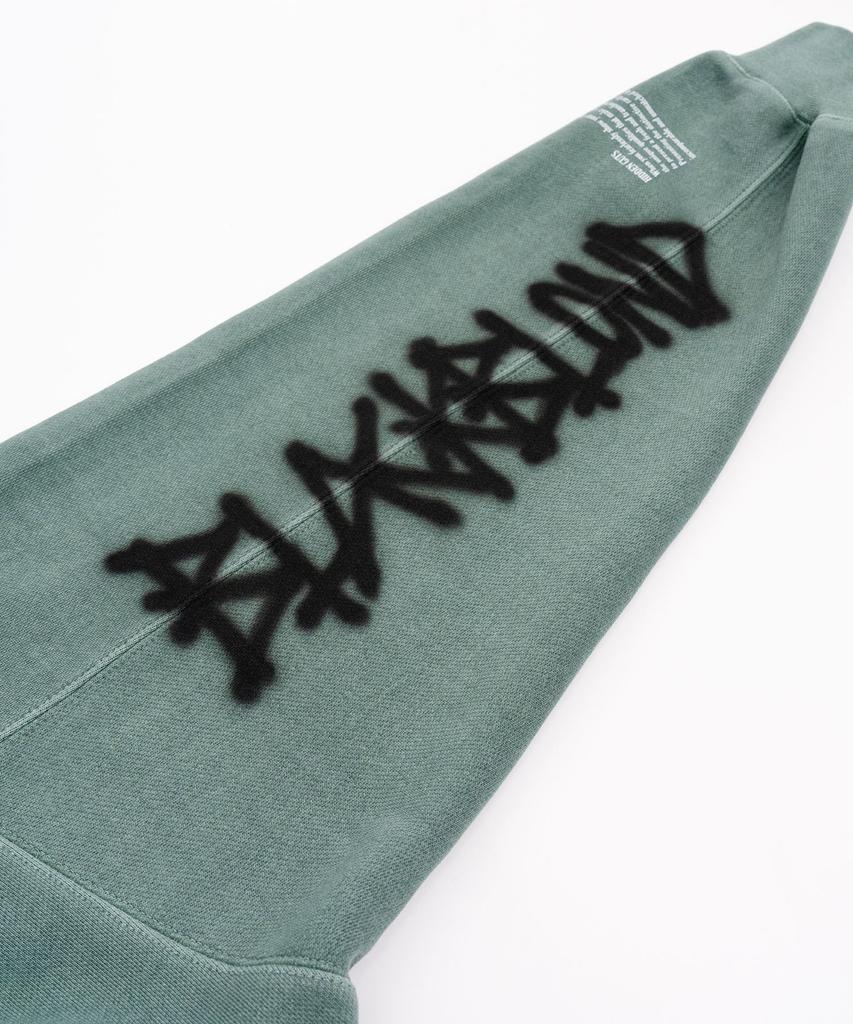 Bbdi Disorder Graffiti Logo Pigment Hoodie (Dust Green)