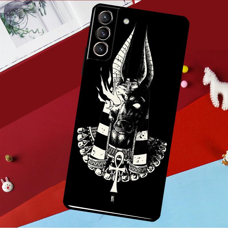 Egipto Nefertiti Anubis Ankh Funda Para Samsung Galaxy S26 S25 S24 S21 S22 S23 Ultra S10 Plus S20 FE S25 FE Funda de Teléfono