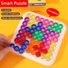 Geometric Slide Puzzle Board Game Plastics Colorful Puzzle Intelligence Toys  Children's Day Gift