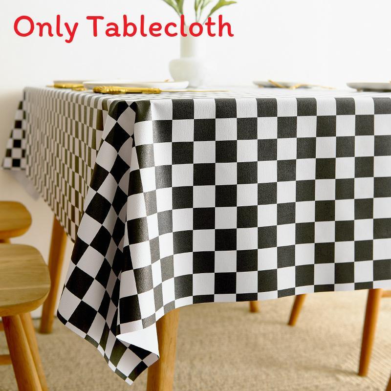 Moderne minimalistische rechteckige PVC-Tischdecke mit wasser- und ölabweisender Oberfläche für den Esstisch zu Hause