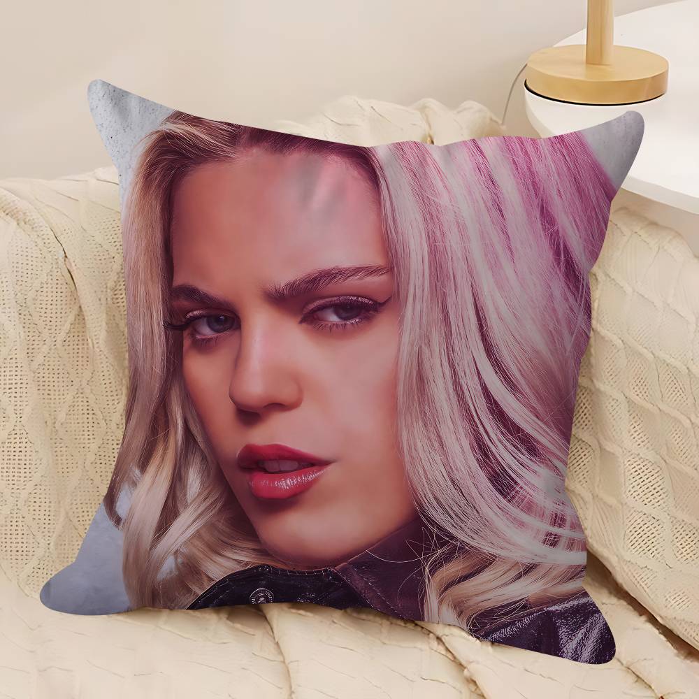 Поп-певица актриса Рене Рапп Наволочка Съемная Моющаяся Наволочка – Всесезонный Мягкий Лен 12x12Inch