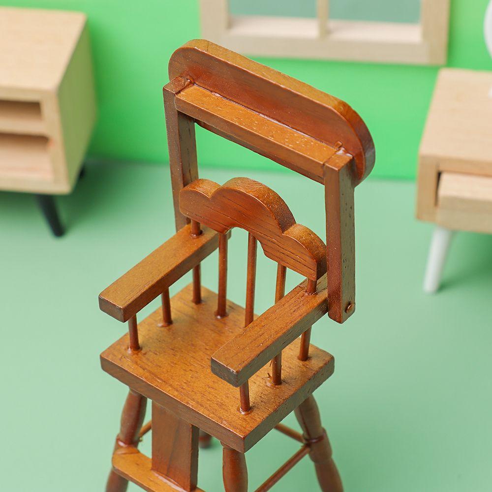 Model Playing House Dollhouse Furniture Miniature Chair Sofa Doll House Accessories Wood Mini Stool