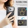 Ring Magnetic Leather Flip Wallet Card Holder Phone Case For iPhone 18 Pro Max 17 Air 17E 16E 16 Plus 15 14 13 12 Purse Cover