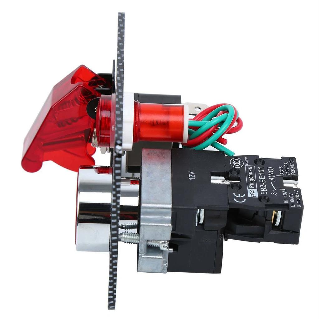 12V Racing Car Ignition Switch Panel Engine Start Push Button LED Toggle Racing Panel W/Indicator Light Carbon For Touring Cars