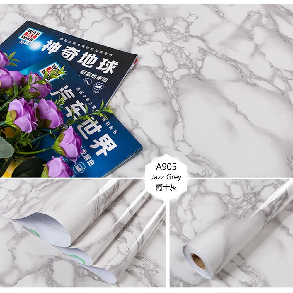 Self Adhesive Wallpaper Marble Pattern Kitchen Waterproof Oil Resistant Dirt Resistant Stickers Furniture Renovation Wallpapers