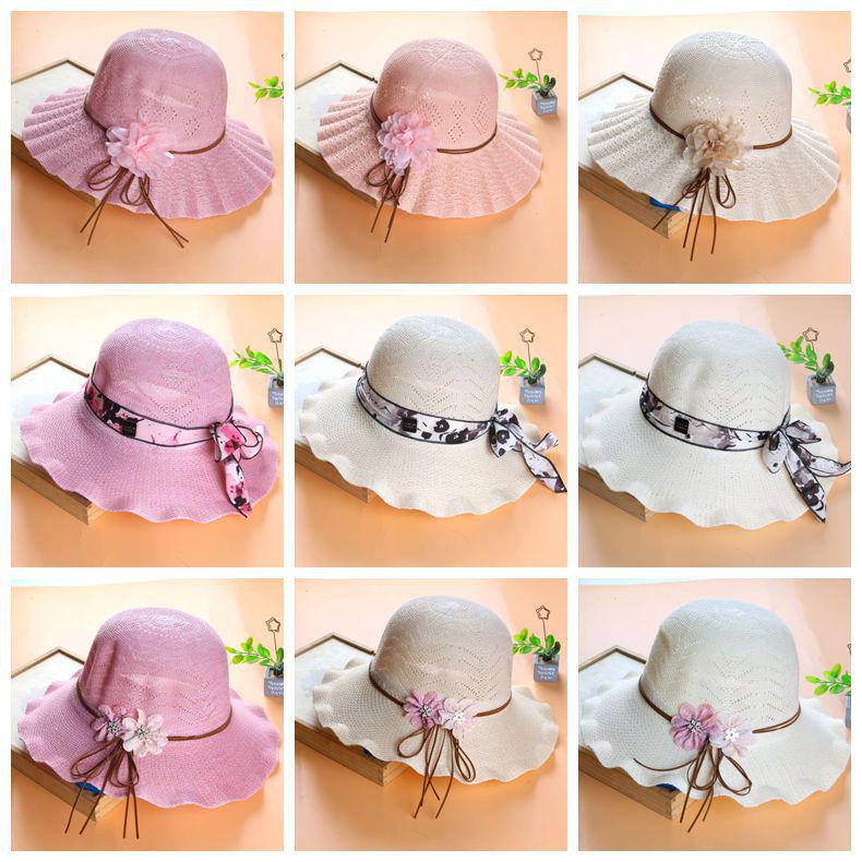 Damen Sommer Sonnenschutz Strohhut mit Gesichtsschutz - Atmungsaktiver Strandhut im koreanischen Stil