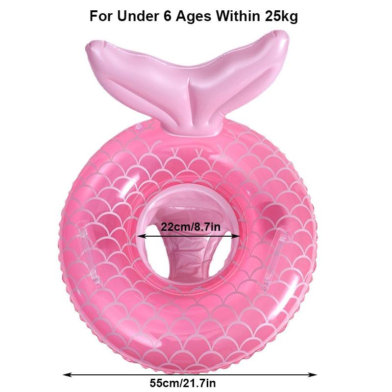 1Pcs Mermaid Swim Ring Inflatable Pool Float Swim Tube Swimming Seat Ring Summer Water Play Bathtub Pool Float