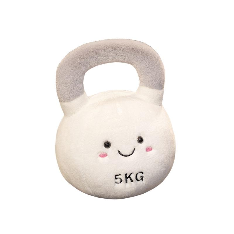 Creative Soft and Cute Dumbbell Kettlebell Plush Toys Children's Fitness Enlightenment Pillow At Home Fun Decoration Dual-purpose Doll