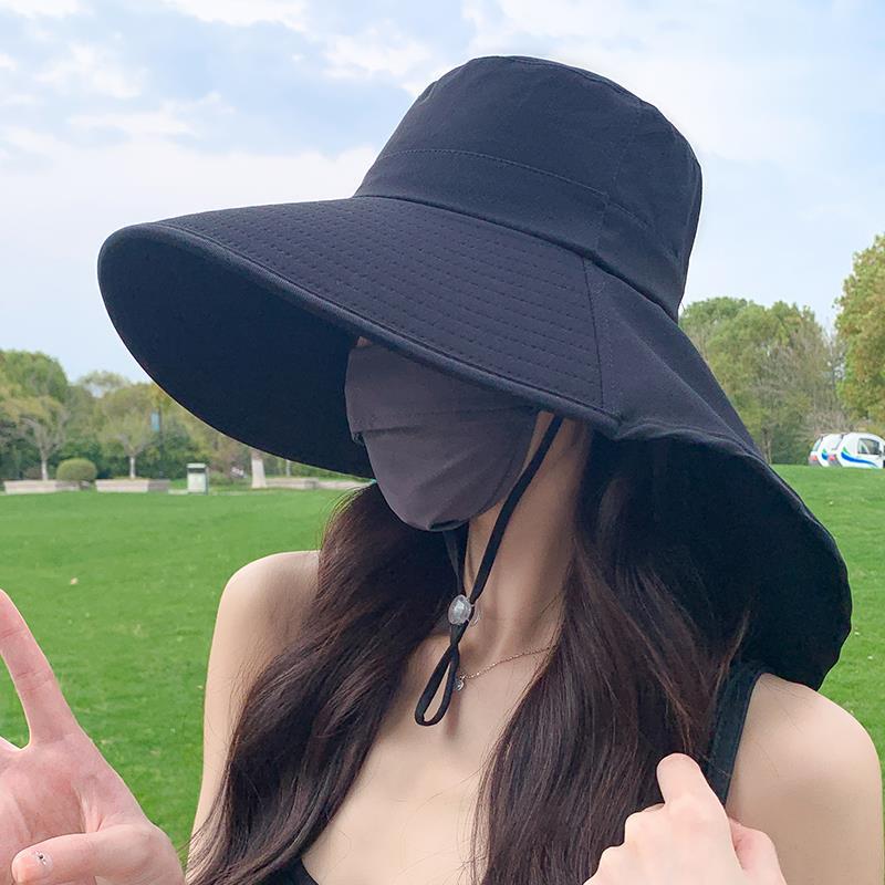 Summer Men's Sunscreen Sun Hat Outdoor Mountaineering Big Brim Quick Drying Face Cover Neck Shawl Hat Fisherman Fishing Hat